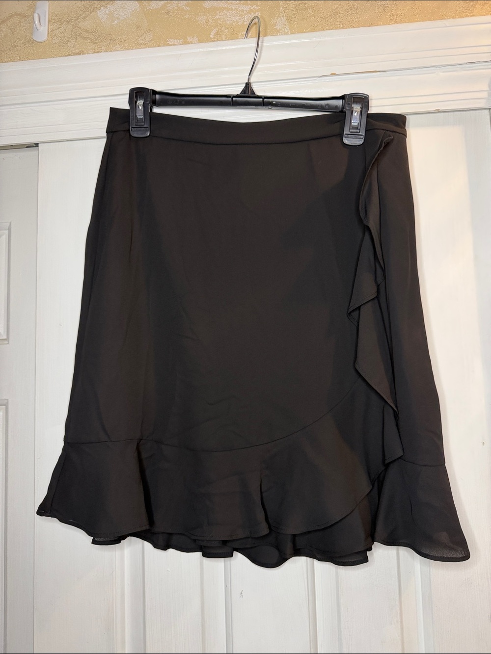 Karl Lagerfeld Black Ruffle Hem Women’s Skirt
